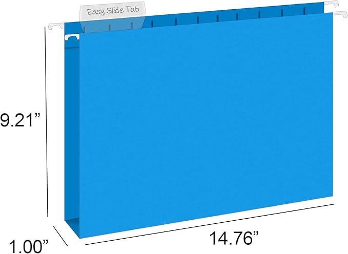 HERKKA Extra Capacity Legal Size Hanging File Folders, 30 Pack Reinforced Legal Size Hanging Folders with Heavy Duty 1 Inch Expansion, Designed for Bulky Files, Medical Charts, Assorted Colors