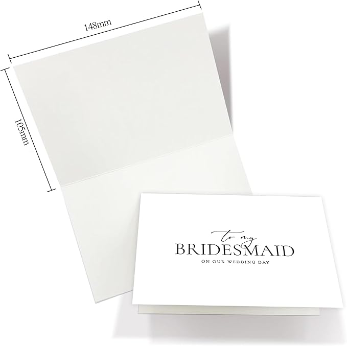 Bridesmaid Proposal Card with Envelope, To My Bridesmaid On Our Wedding Day Cards.（Bridesmaid A）