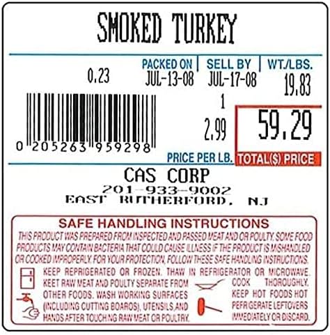 LST-8040 Printing Scale Label, 58 x 60 mm, UPC/Safe Handling - CASE of 12 Rolls