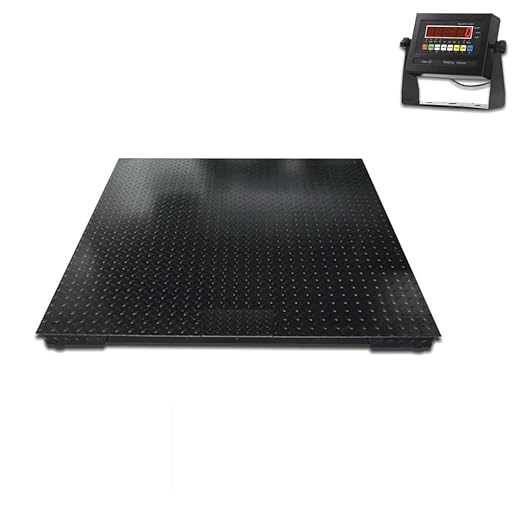 Liberty LS-800-3x3 NTEP Certified (Legal for Trade) Heavy Duty Industrial Floor Scale | 36" x 36" | Capacity of 2,500 lbs x 0.5 lb Black