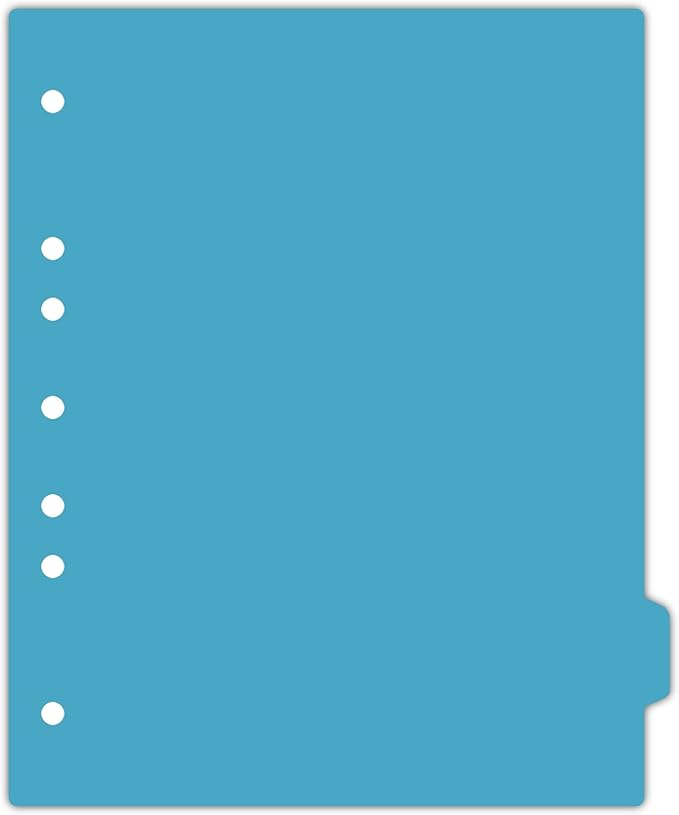 Carstens - Heavy Duty Plastic Ring Binder Dividers, Side Tab, 1/9 Cut, Tab 8 Position, US Letter, Blue, Pack of 10, (2618-08) - Ideal Medical Chart Dividers or Index Tabs for 3 Ring Binders