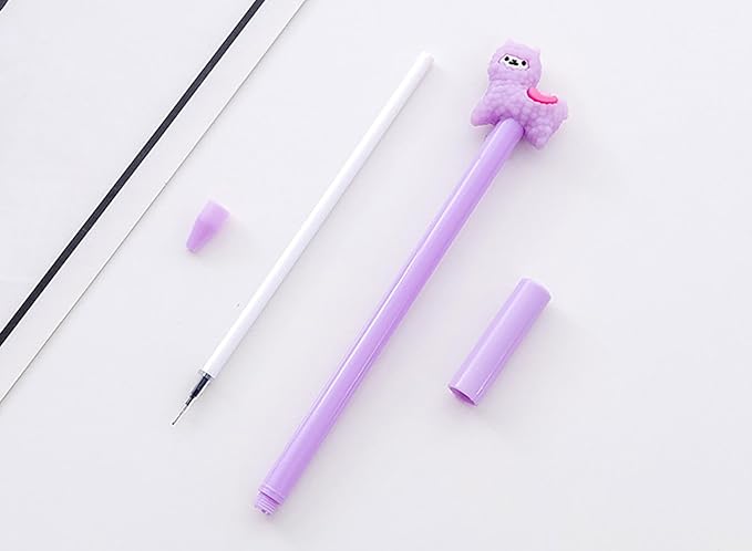 YYaaloa 28pcs Alpaca Shaped Gel Ink Pens 0.5 mm Black Ink Novelty Pens for Child, Women Coworkers Kids Office School Home Wedding Bridal Shower Gifts Party Supplies (alpaca shaped 28pcs)