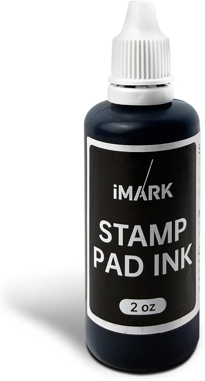 iMARK Premium Refill Ink for Self-Inking Stamps, Daters and Stamp Pads (2 oz, Black)