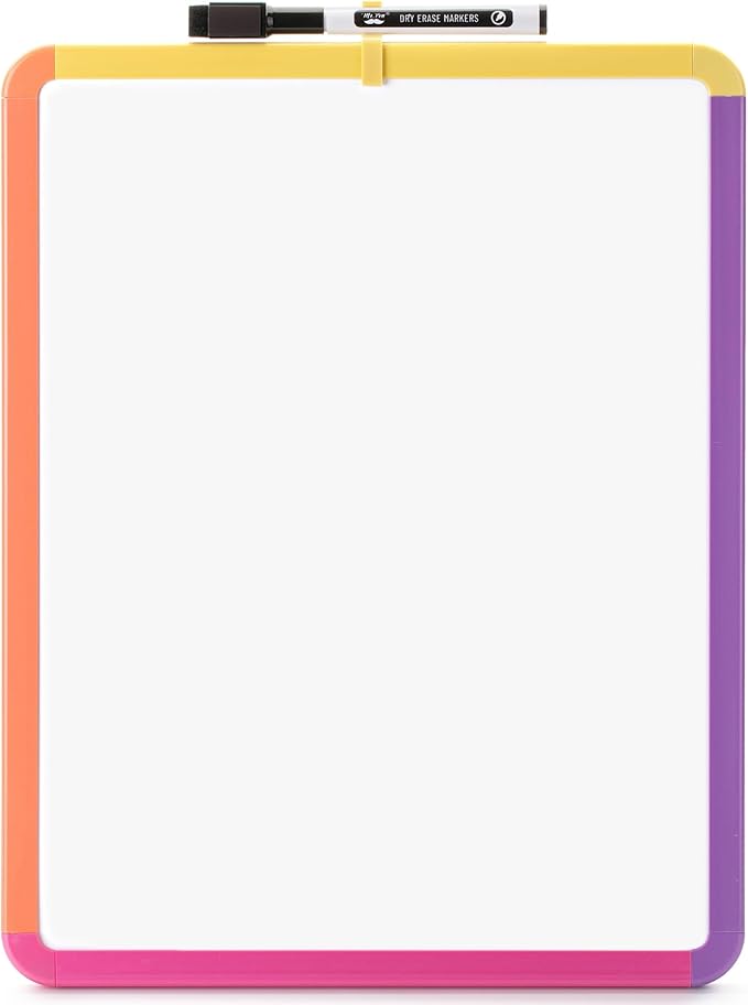 Mr. Pen- Dry Erase Board, 14” x 11” with a Black Dry Erase Marker, Colorful Frame, Small White Board, White Board for Kids, White Board for Students, Small Dry Erase Board, Mini White Board