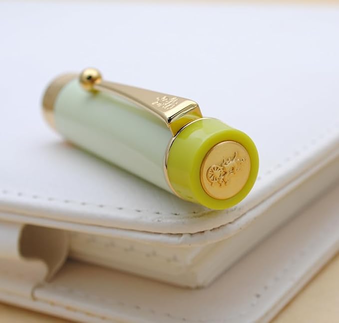 JINHAO 100 Fountain Pen with Ink Converter (Medium Nib 0.7mm, Green Lemon)