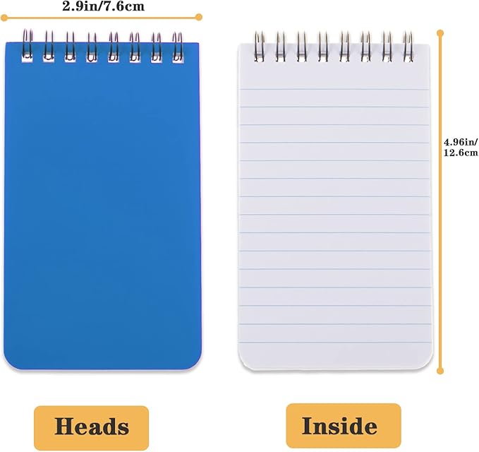 Pocket Notebook Small Notepad Pocket Notepad Small Spiral Notebooks 3X5Inches (6-brown)