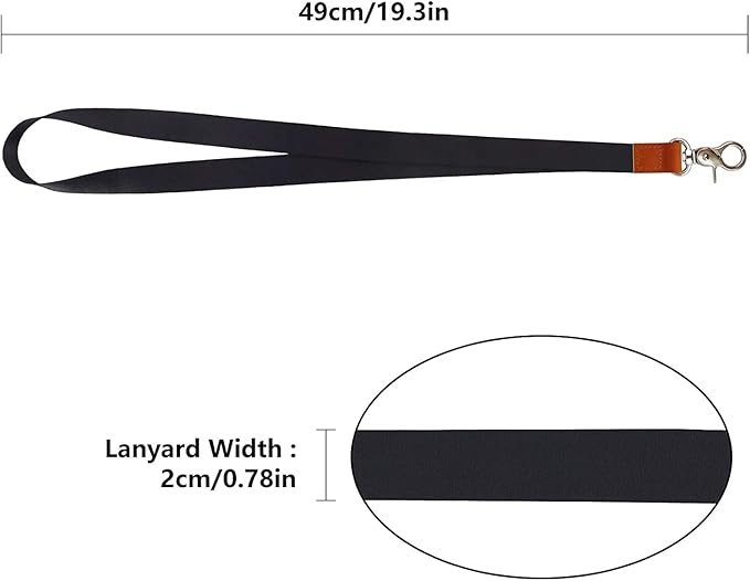 Lanyard, Long Neck Lanyard Key Lanyard, Id Badge Lanyard for Women and Men, Cute Cool Lanyard Strap for Car Keys, Card Holder, Whistle, Keychain, Wallet(Khaki)