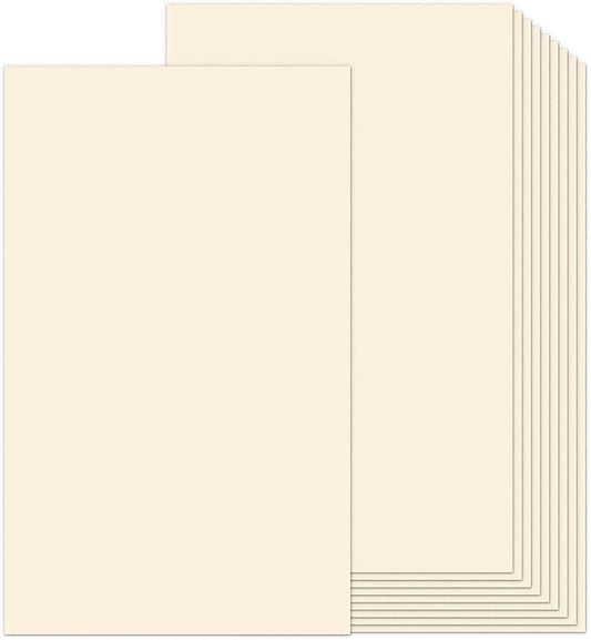 8.5x14 Cream Cardstock, 65lb Legal Thick Card Stock Paper 100 Sheets, Goefun Heavyweight Cardstock Printer Paper for Arts and Crafts, Posters, Brochures, Menus, Cards, Covers