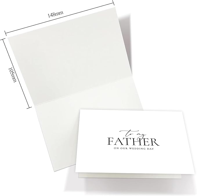 Set of 2 Wedding Day Card for Parents, Parents Of The Bride/Groom Gifts, To My Father On Our Wedding Day, To My Mother On Our Wedding Day.（Father/Mother A）