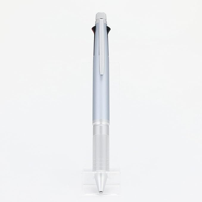 uni Jetstream 4&1 Metal Edition, 0.5mm Ballpoint Pen (Black, Red, Blue, Green) and 0.5mm Mechanical Pencil, Ice Silver (MSXE52000A05.81)