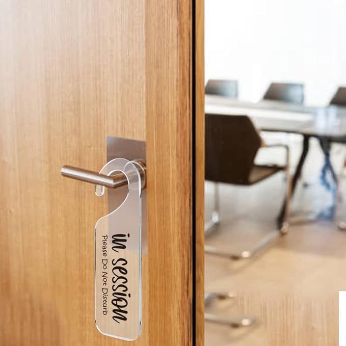 Do Not Disturb Door Sign Engraved Acrylic Hanger Handle Home Decor Acrylic Banner Acrylic Hanging Sign Door Plaque Handmade Office Hanging Sign In Session Acrylic