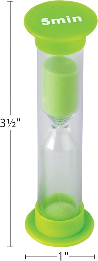 Teacher Created Resources 5 Minute Sand Timer - Small (20662),Green