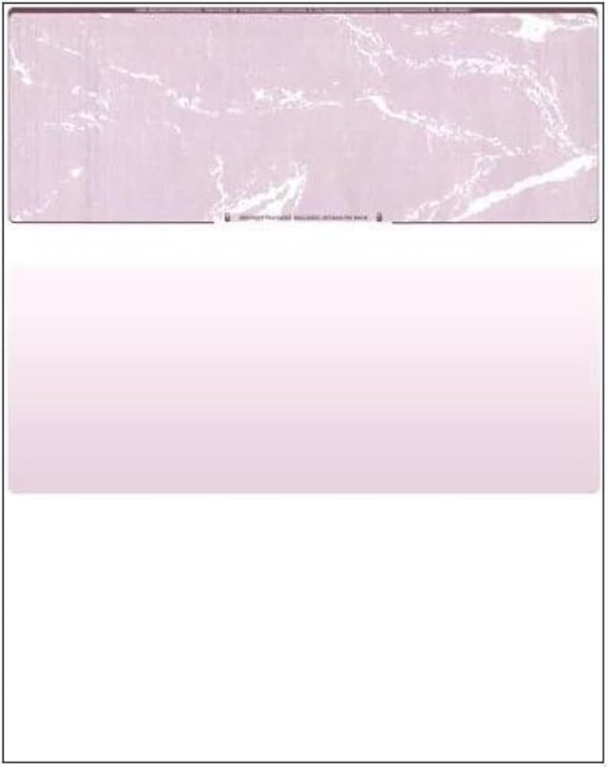 Compuchecks Top Blank Check Paper - 250 Pack, Quick-Books & Laser Printer Compatible - Security Business Checks with Voucher - 8.5" x 11" Burgundy Marble