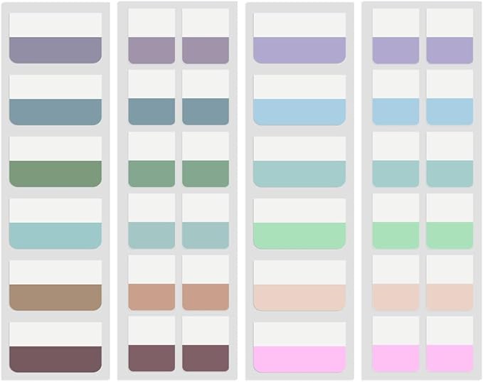 360 Pcs Sticky Index Tabs, Colored Book Sticky Tabs for Notebooks, Repositionable Page Tabs for Notebooks File Classification,12 Colors (1 Inch, 1.8×1 Inch)