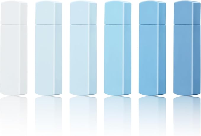 Temiary 6Pcs Mini White Out Tapes for Instant Correction, Cute Whiteout for Writing, Aesthetic Correction Tape Set Easy To Use for Students School Office Supplies (Blue)