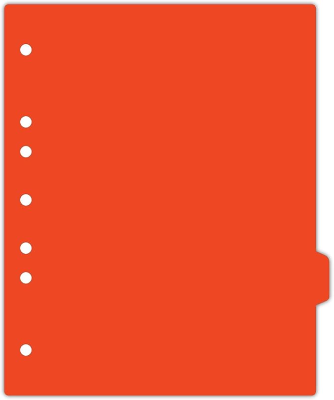 Carstens - Heavy Duty Plastic Ring Binder Dividers, Side Tab, 1/9 Cut, Tab 7 Position, US Letter, Orange, Case of 50, (2618-07CS) - Ideal Medical Chart Dividers or Index Tabs for 3 Ring Binders