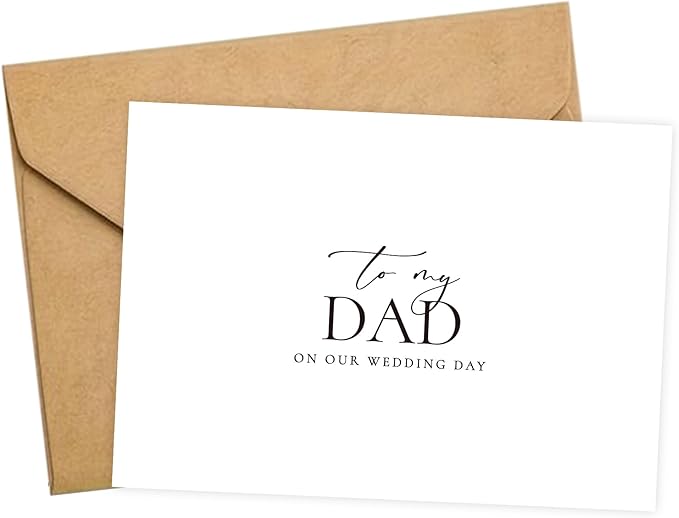 Wedding Day Card for My Dad, To My Dad On Our Wedding Day Card, Dad Of The Bride/Groom Gifts.（Dad A）, 6*4