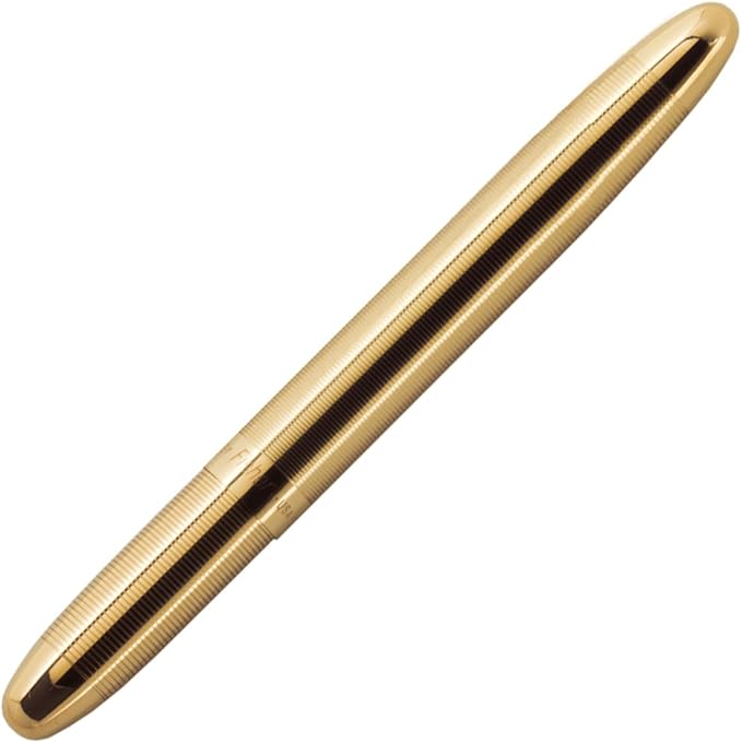 Fisher Space Pen Bullet Pen, Ballpoint, Black Ink, Gold Lacquered Brass, Gift Box