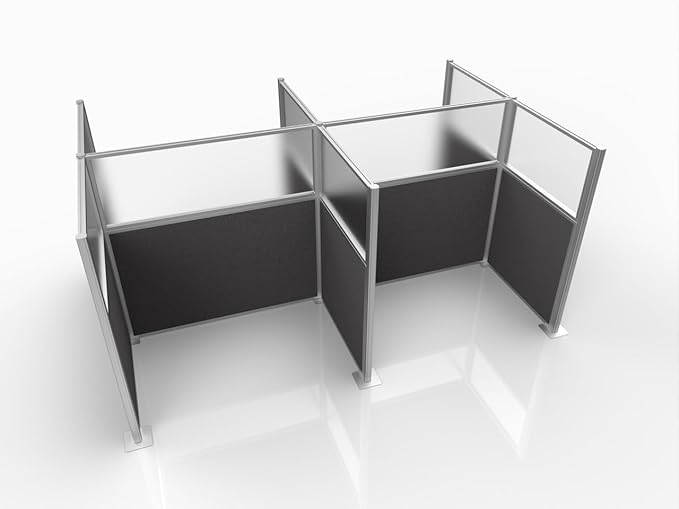 Versare Hush Panel Cubicle Kit | Workstation Partition Walls | Sound Dampening Cubicle Walls | Partitions for Desks