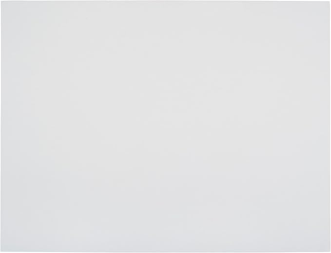 School Smart Railroad Board, 22 x 28 Inches, 4-Ply, White, Pack of 100