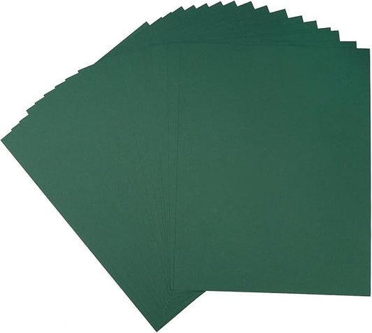 20 Sheets Colored Thick Paper Cardstock Blank for DIY Crafts Cards Making, Invitations, Scrapbook Supplies (Dark Green, 8.5 x 11 inches)