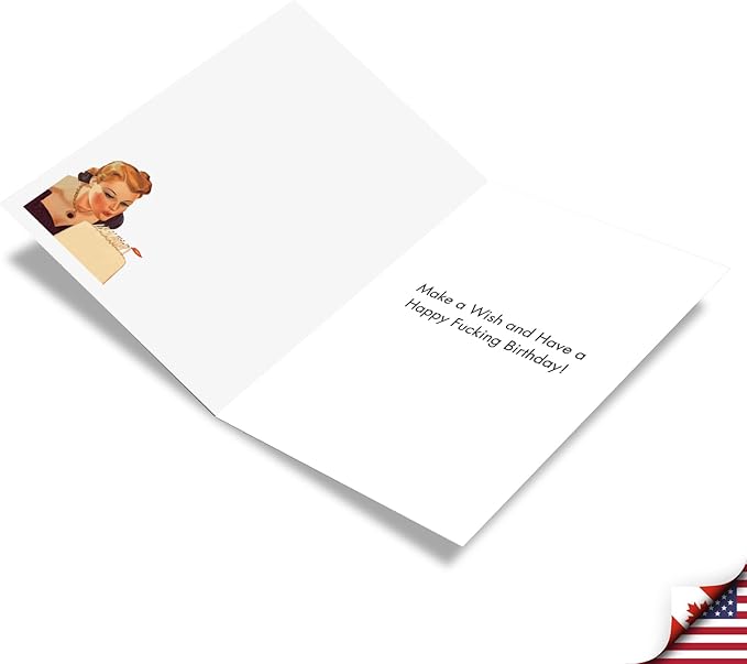 NobleWorks - 1 Funny Women's Birthday Card - Hilarious Bday Greeting Card with Envelope, Sassy Celebration - Candles I Blow C9309BDG