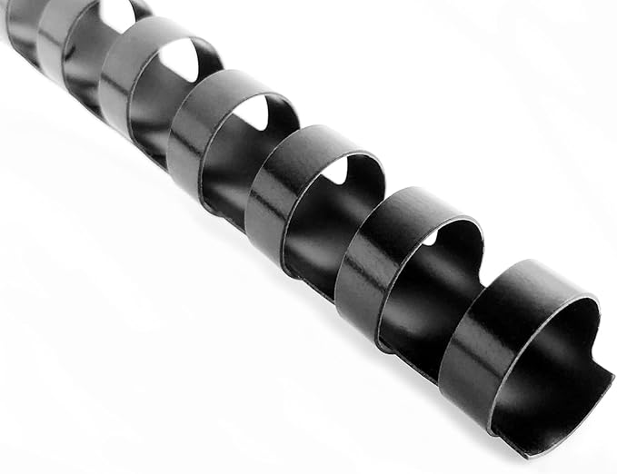 TOTiyea 100 Pack 19 Ring Plastic Binding Combs, 5/8 Inch Diameter, 125 Sheet Capacity, Letter Size, Black Comb Binding Spines