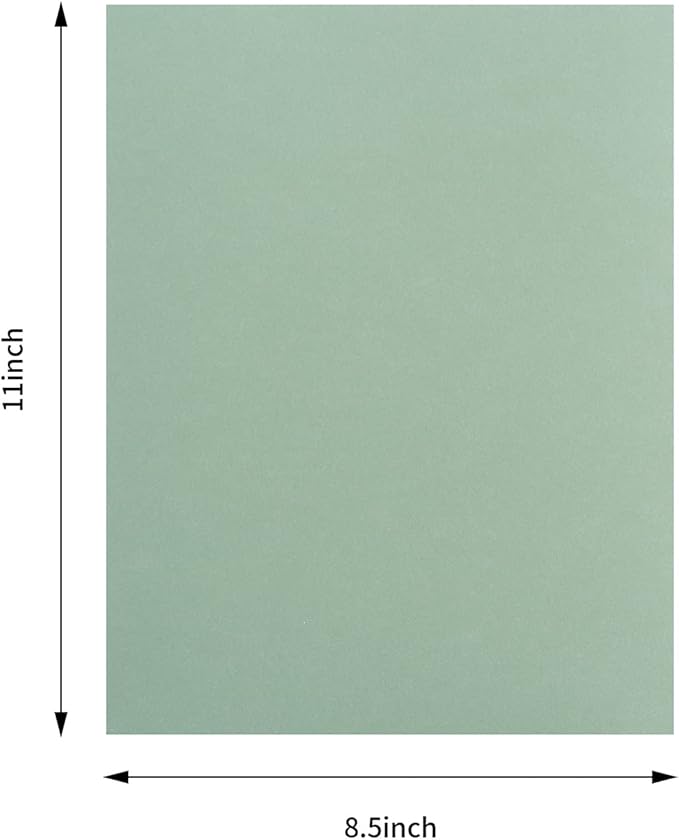 30 sheets Cardstock Paper 8 1/2 x 11 Inches for Crafts and Invitations (Sage Green)