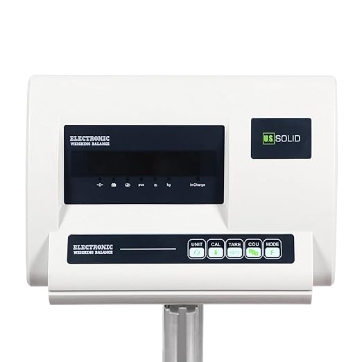 U.S. Solid Bench Scale 240 lb x 0.02 lb Stainless Steel Postal Package Shipping Scale Digital Bench Platform Balance with 16 inch x 20 inch Platform, Lb Kg