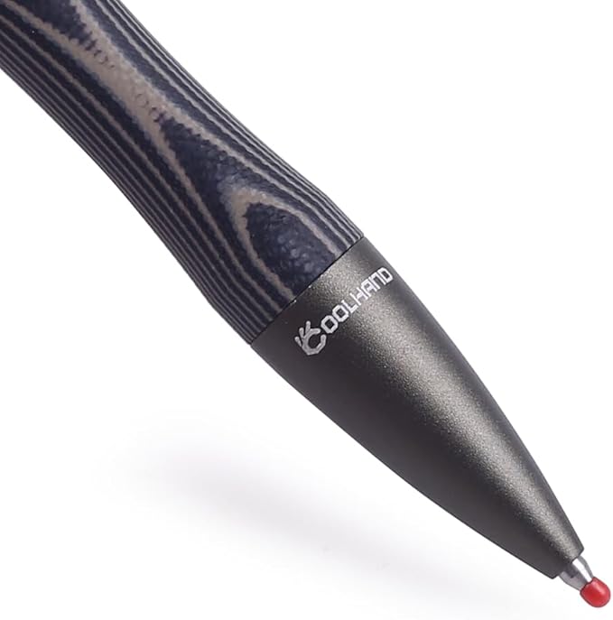 Cool Hand 5.7'' Bolt Action Pens, EDC Ballpoint Ink Refillable, Stylus for Touch Screen, G10 Body w/Pocket Clip, Ergonomic Grip, with a Free Refill, 5375-B
