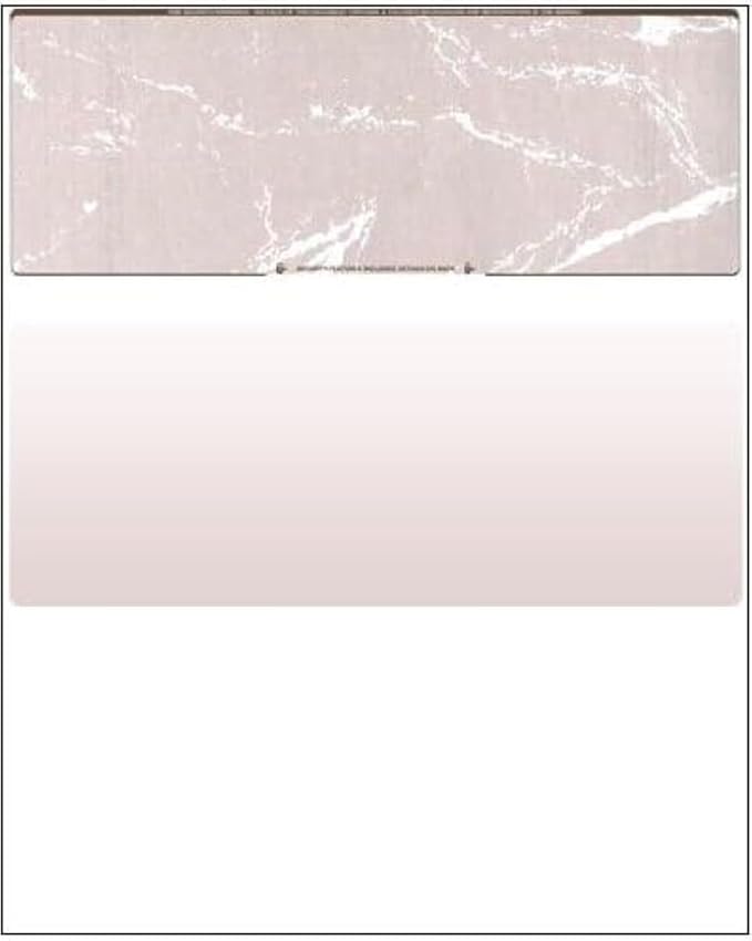 Compuchecks Check on Top Blank Check Paper - 100 Pack, Quick-Books & Laser Printer Compatible - Security Business Checks with Voucher - 8.5" x 11" Brown Marble