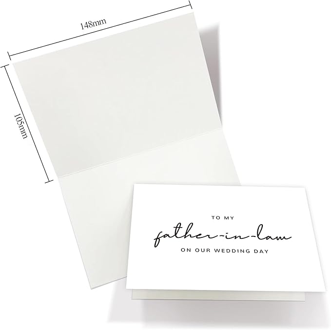 Set of 2 Parents In-Law Wedding Cards - To My Father & Mother In-Law On Our Wedding Day