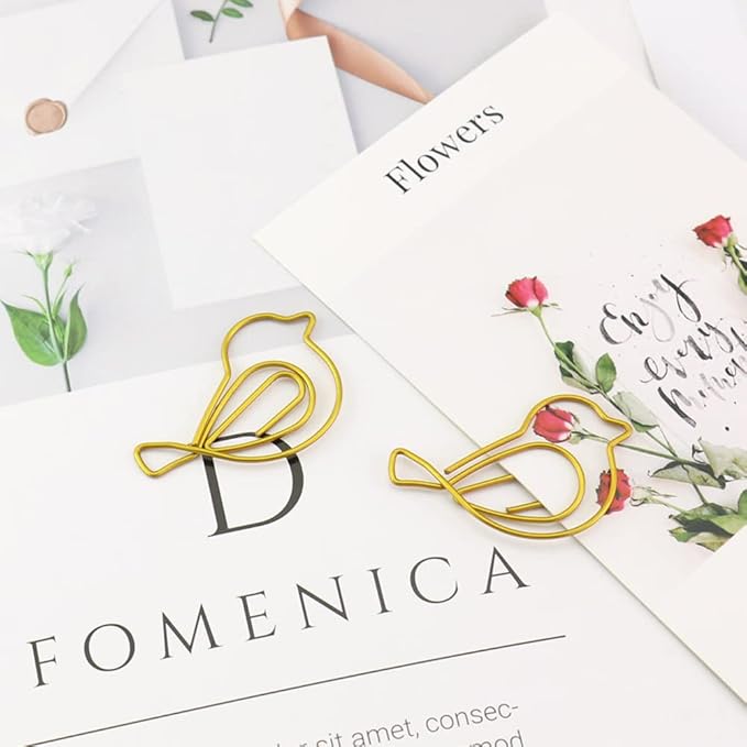 30Pcs Cute Bird Paper Clip JruiZhp Creative Decoration - Suitable for Home, School, and Office Use - Stationery Paper Clip and Binder (Design A)