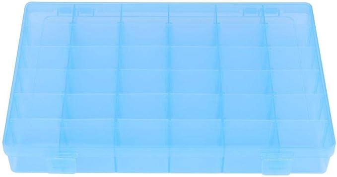 Asixx Rubber Band Storage Box, 36 Slots Plastic Case Rubber Band Earrings Storage Box for Home Organizer Storage Box Rubber Band Storage Box(Blue)