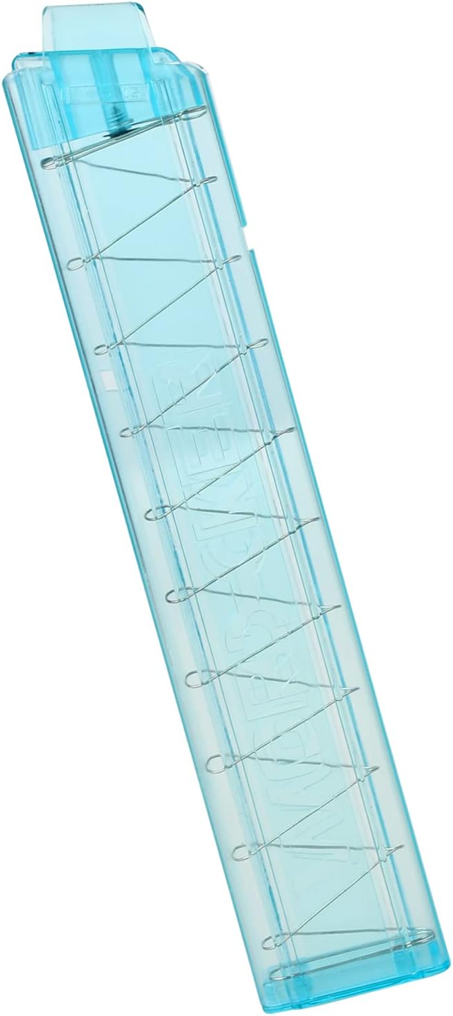 WORKER 15 Round Mini Slanted Talon Mag Quick Reload Clid Compatible Nightingale Blaster Only (Not Compatible with 18 Slanted Talon Mag) Blue Transparent