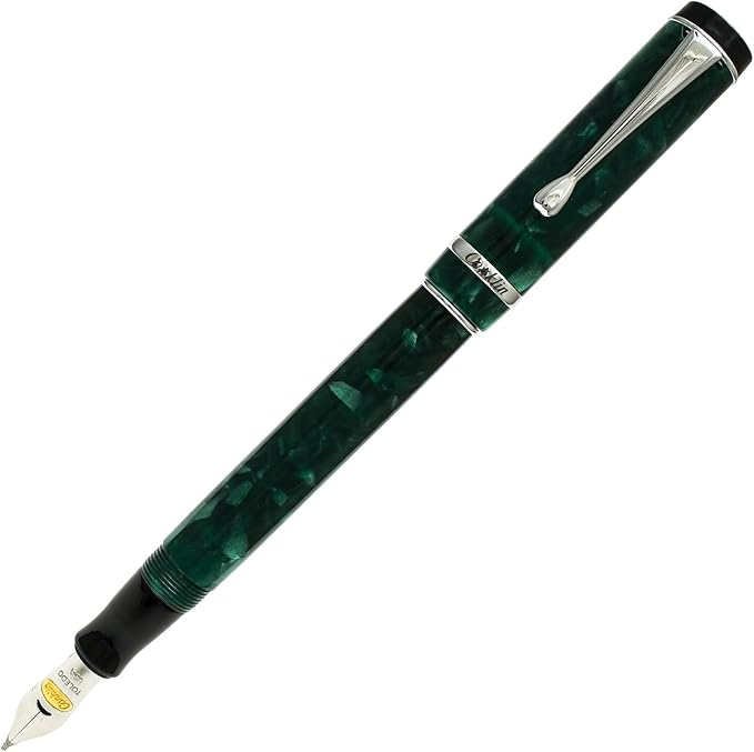 Conklin Duragraph Fountain Pen Forest Green - Fine Nib, Luxury Writing Instrument, Premium Resin Finish