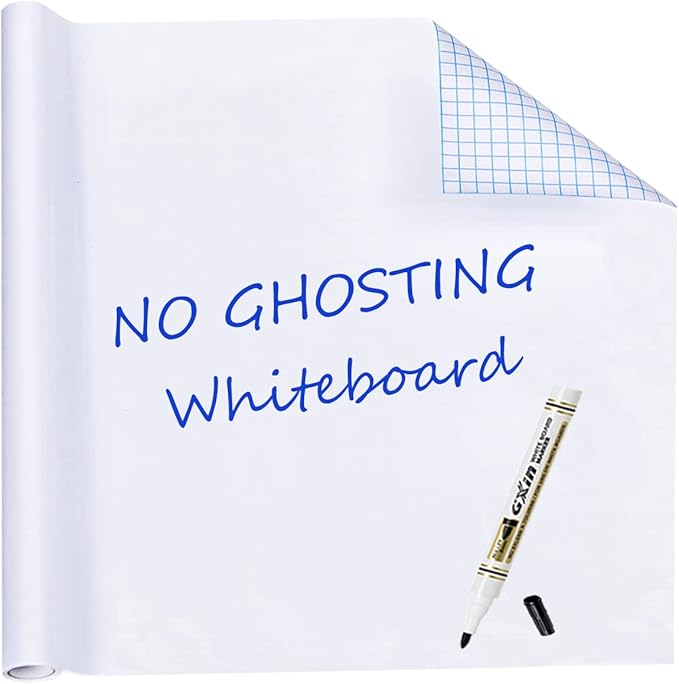 HAMIGAR Whiteboard Sticker for Wall 35.4" x 78.7" Large Whiteboard Wallpaper Peel and Stick, White Board Stick On Wall, Dry Erase Contact Paper Adhesive Poster Board Whiteboard Paint with 1 Marker
