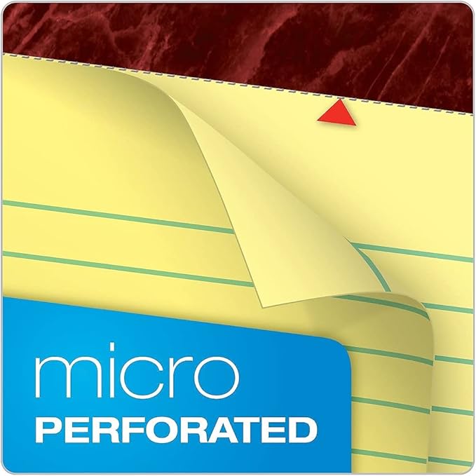 Esselte Corporation Perforated Pads,Legal,50 Sheets,8 1/2" x 11 3/4" ,4/Pack,Canary