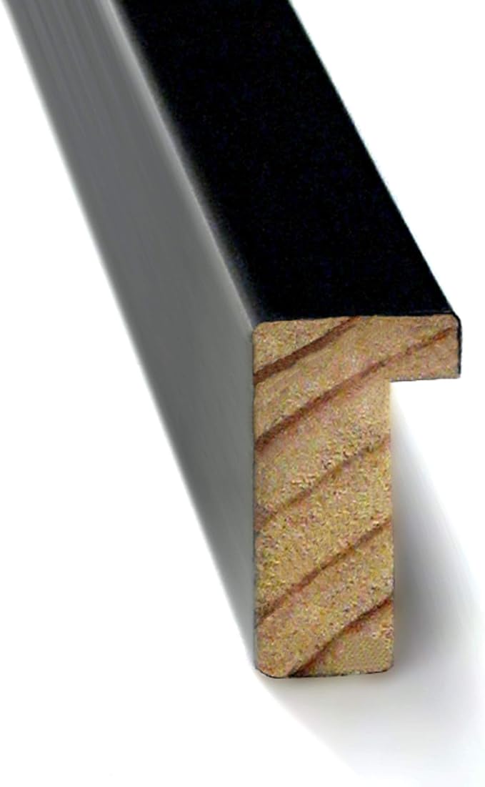 Amanti Art Natural Cork Board for Wall, 13x31 Vision Board with Black Wood Frame, Medium Corkboard Office Decor for Home Organization, Modern Contemporary Corkboard Pinboard to display items for home