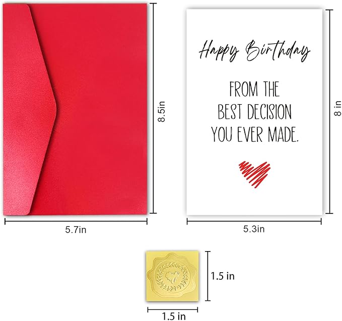 Happy Birthday Card for Boyfriend Husband, Funny Birthday Card for Him Men, Best Decision You Ever Made Birthday Gift