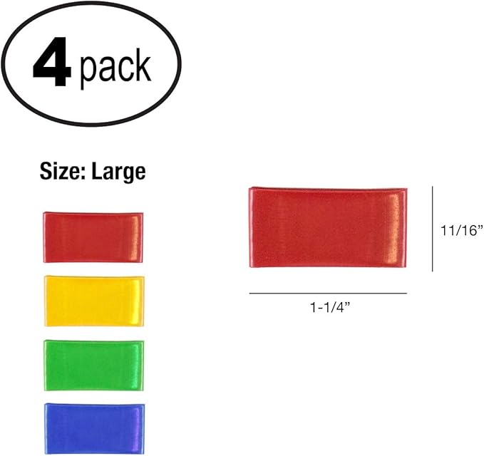 Lucky Line Colorful Key Bands - Key Identifiers Large 4 Pack (17204)