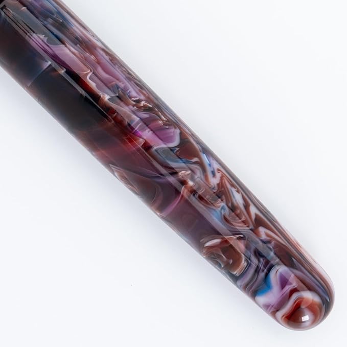 Conklin 1898 Fountain Pen, Misto Purple - 14KT Gold Medium Nib | Unique Resin Pen with 14KT Gold Nib | JoWo Stainless Steel Nib Made in Germany | Ideal Gift for Professionals