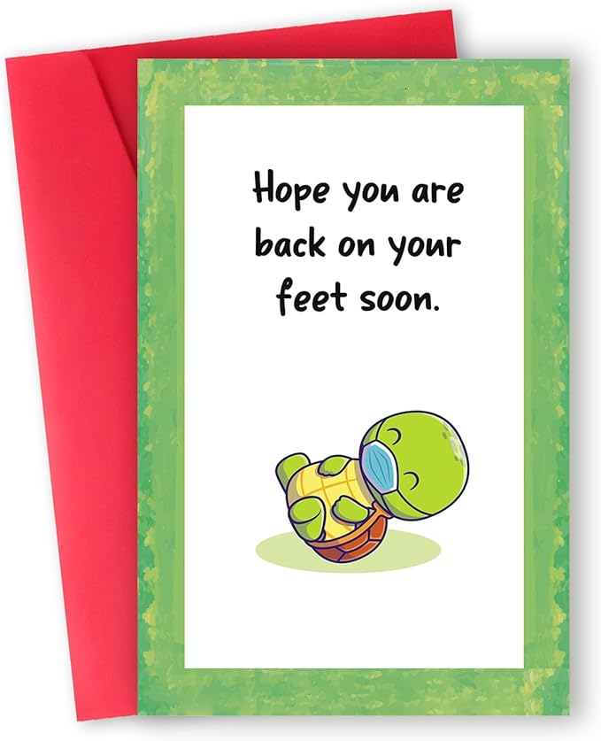 Funny Get Well Soon Card & Gifts for Men Women,Naughty Get Well Soon Gifts After Surgery,Speedy Surgery Recovery Cards for Him Her,Hope You Are Back on Your Feet Soon