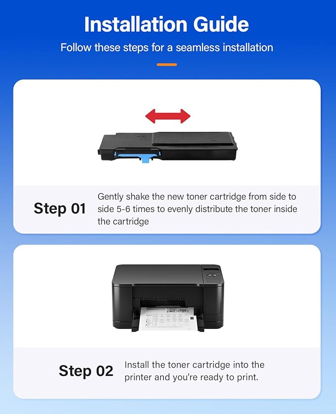 6655 Toner Cartridge Set 4-Pack High Capacity Black Cyan Magenta Yellow Replacement for Xerox 106R02744 106R02745 106R02746 106R02747 Compatible with Xerox WorkCentre 6655 6655i Color Printer Ink Copy