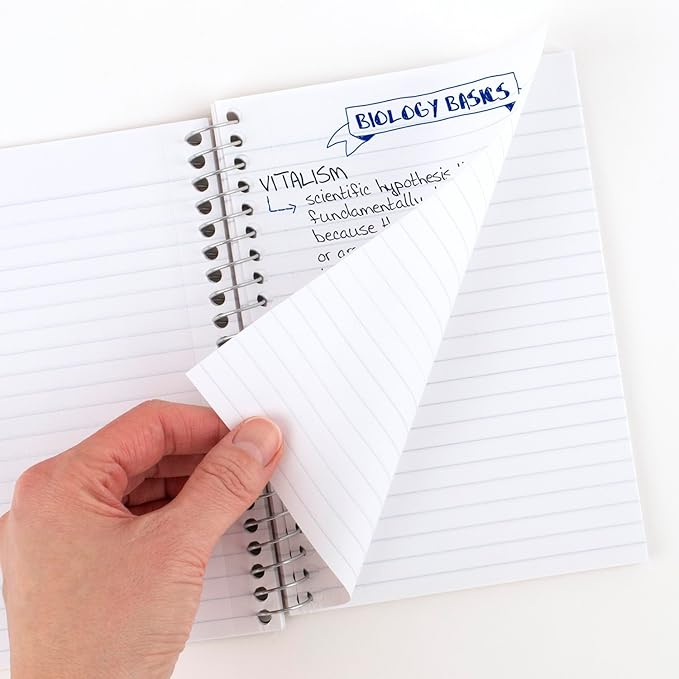 Five Star Spiral Notebook, 1 Subject, College Ruled Paper, 7" x 4-3/8", Personal Size, 80 Sheets, Black (450048AA2-ECM)