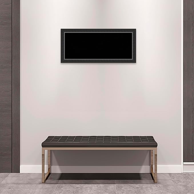 Amanti Art Black Cork Board for Wall, 15x33 Vision Board with Black Wood Frame, Medium Corkboard Office Decor for Home Organization, Modern Corkboard Pinboard to Display Items for Home Organization