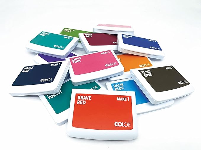 COLOP Make Series, Ink Stamp Pads, with Non-Toxic Premium Ink, Water-Based Acid-Free (Smooth Green, Make 1-1-15/16" x 3-1/2")