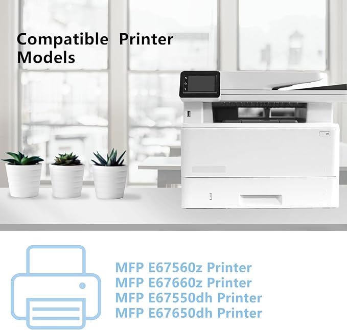 High Yield W9030 W9030MC Black Toner Cartridge Compatible with HP W9030MC Toner MFP E67550dh E67650dh E67560z E67660z Printer