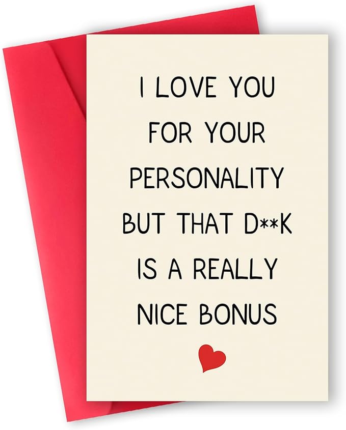 Mens Valentines Gifts, Funny Valentines Day Card for Him, Romantic Valentine's Day Card Gifts for Boyfriend Fiance, Special Anniversary Card Gifts for Men, Birthday Gifts for Husband