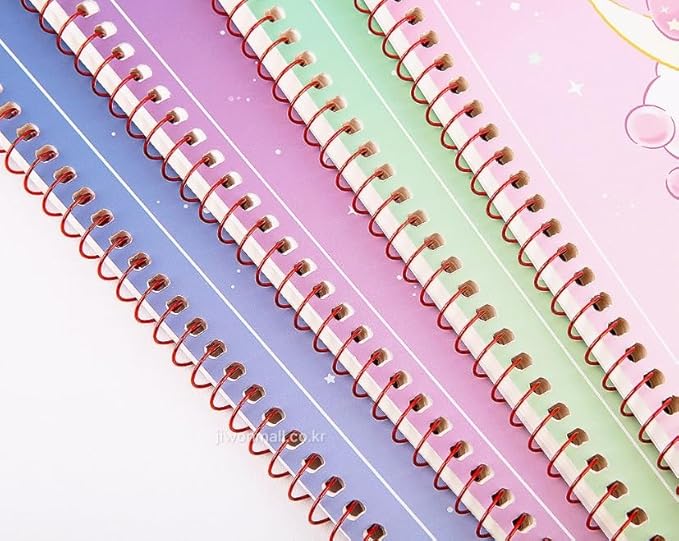 Cute Unruled Blank Spiral Notebook, About 60 Sheets, 7.3 x 10.3 Inches, About 60 Sheets (Violet)